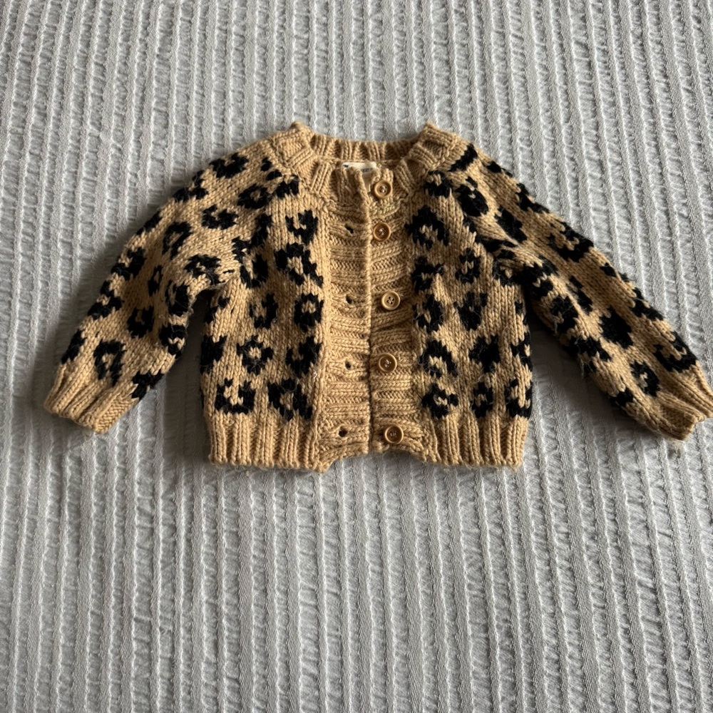 The Blueberry Hill Animal Print Cardigan Sweater